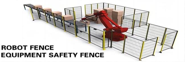 Factory Outlet Workshop Warehouse Robot Isolation Net Guardrail Outdoor Barrier Fence