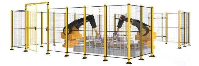 Factory Outlet Workshop Warehouse Robot Isolation Net Guardrail Outdoor Barrier Fence