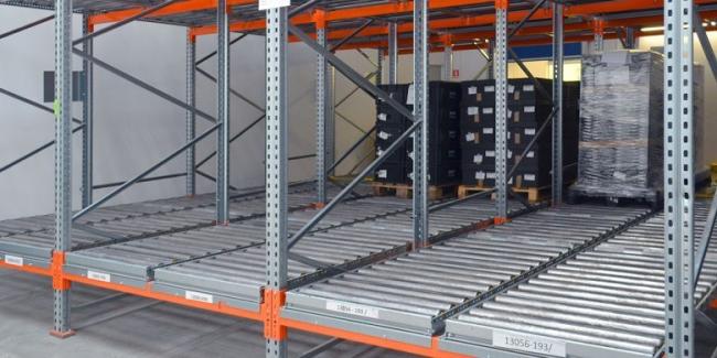 Customized Factory Pallet Flow Roller Down Pallet Racking for Two Aisle