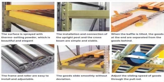 Fluent Carton Rolling Rack Fluent Shelf High Quality Industrial Shelves