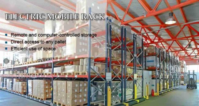 Automatic Pallet Rack Mobile Racking System for Warehouse Storage
