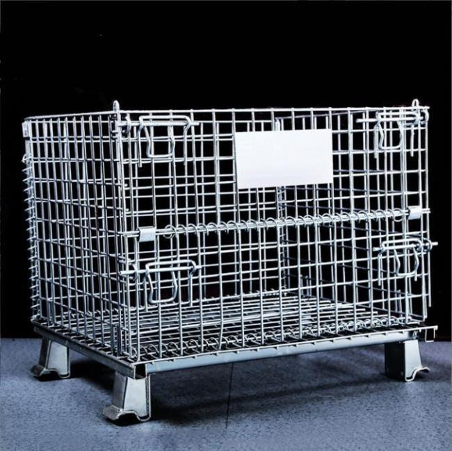 500kg 1200*1000*890 Collapsible Foldable Butterfly Cage Mobile Turnover Cages with Wheels
