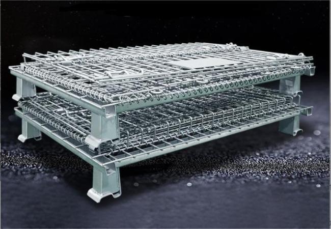 1200*1000*890 Large Folding Storage Cage Corrosion-Resistant Mobile Turnover Cage 1300kg for Warehouse