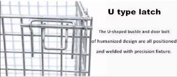 1200*1000*890 Large Folding Storage Cage Corrosion-Resistant Mobile Turnover Cage 1300kg for Warehouse