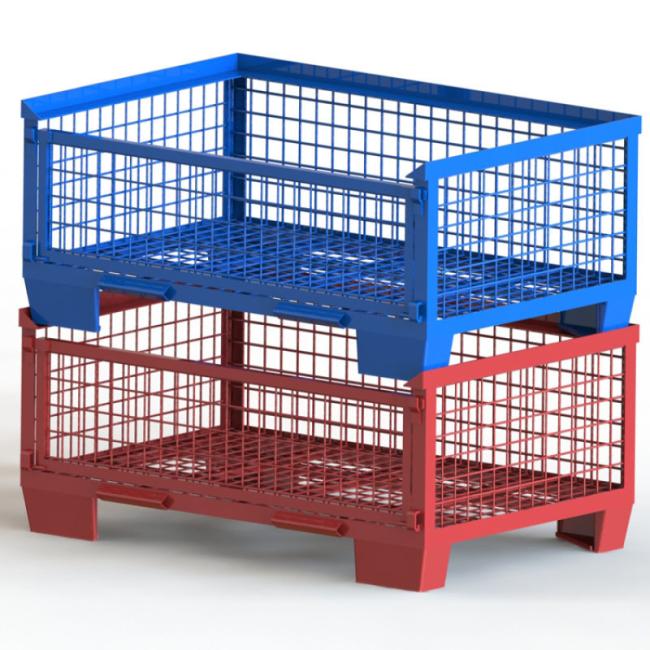 Large Metal Wire Mesh Storage Containers for Warehouse