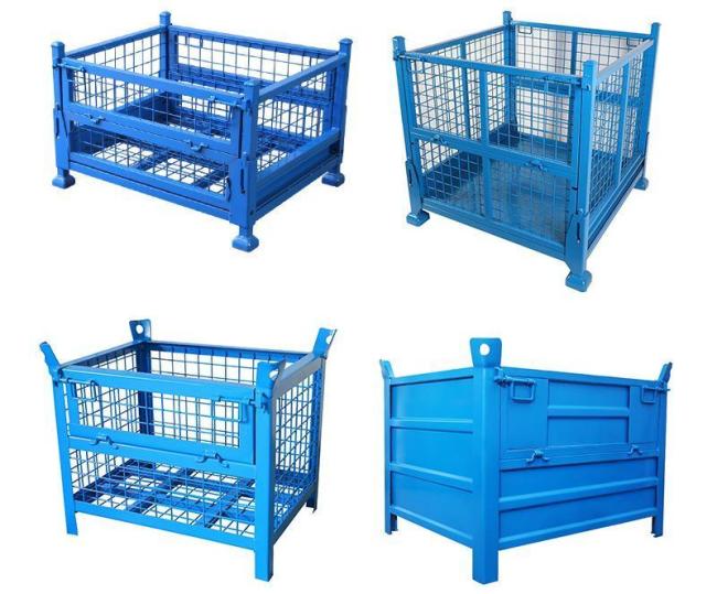Heavy Duty Storage Stillage Foldable Steel Container for Auto Component