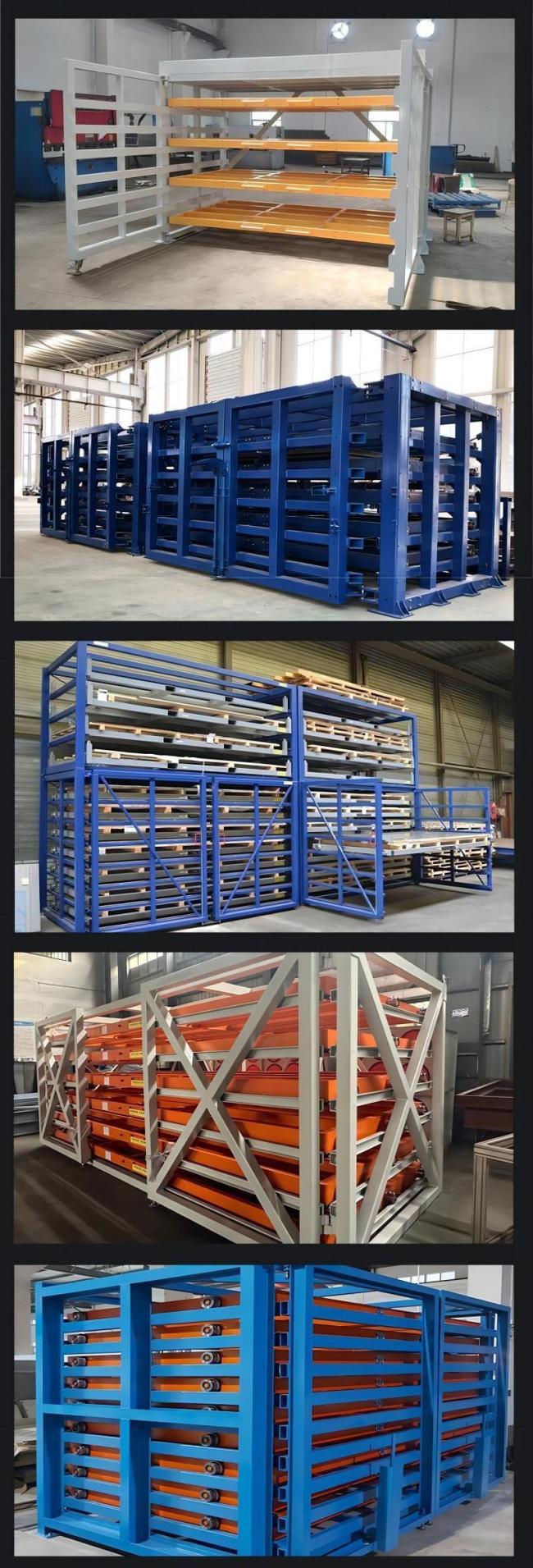 Large Loading Capacity Metal Sheet Racks Rolling out Easy to Operate