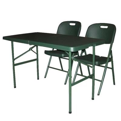 China Field Folding Table Outdoor Blow Molding Table Outdoor Command Table Portable Military Table Chairs for sale