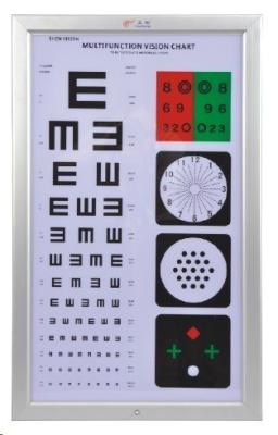 China Decimal Type Four Hole 5m 16.4 Feet Vision Test Chart for sale