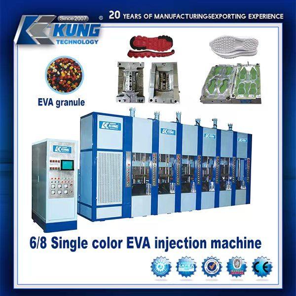 6 Station EVA Slipper Molding Machine Sport Shoe Sole Injection Machine
