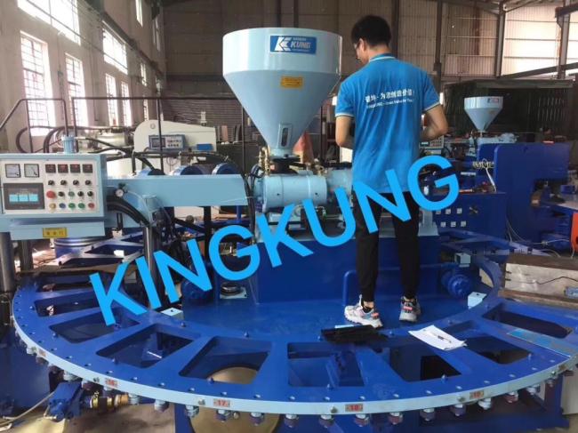 PVC Shoes Air Blow Machine Pcu Shoes Machinery PVC Slipper Air Blowing Injection Machine
