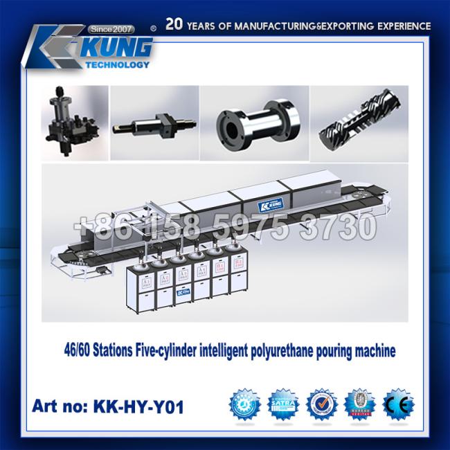 46 Station PU Pouring Machine Polyurethane Safety Shoe Making