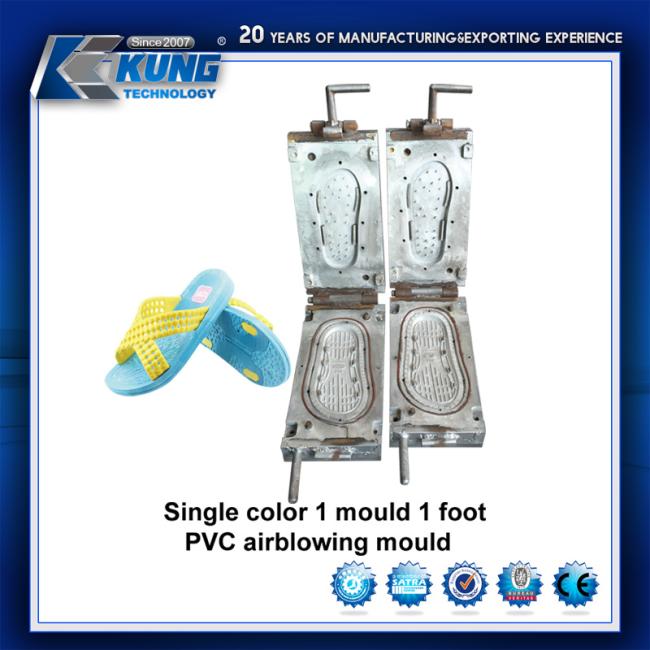 High Quality Single Color 1 Mould 1 Foot PVC Airblowing Slipper Shoe Mould