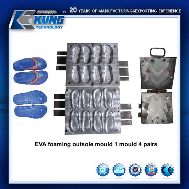 High Quality EVA Foaming Slipper Outsole Mould 1 Mould 4 Pairs