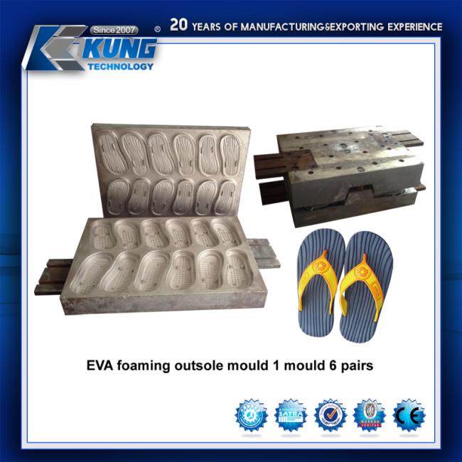 Best Price EVA Foaming Slipper Outsole Mould 1 Mould 6 Pairs