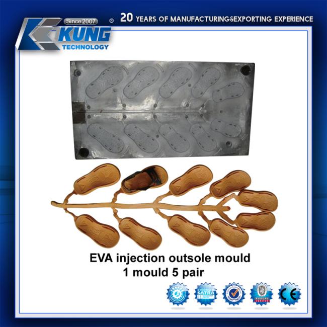 Customized EVA Injection Sole/Outsole Mould 1 Mould 2 Pairs