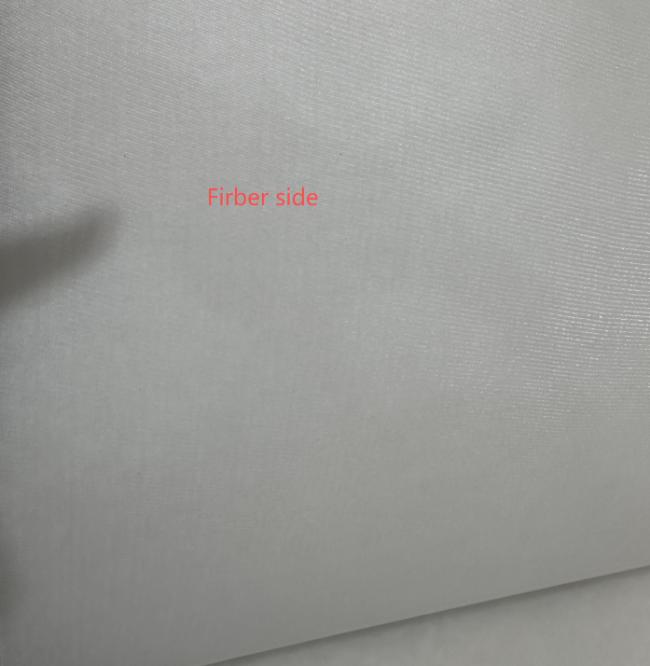 Fabric roof filter showing smooth non-woven fabric surface