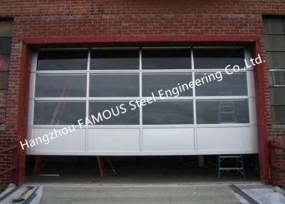 China Motorized Aluminum Insulated Tempered Glass Full View Overhead Garage Door for sale