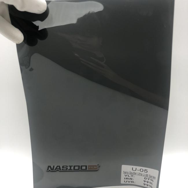 Close-up of carbon ceramic window film texture