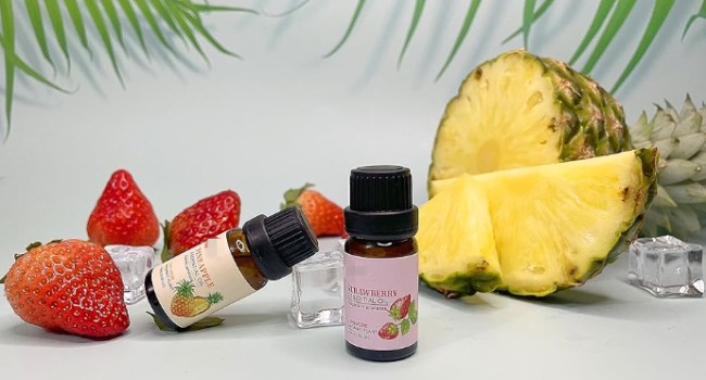 Sour Strawberry and Pineapple fragrance oil product display