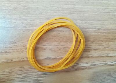 China Custom Durable Rubber Bands For Money / Yellow Elastic Rubber Bands O Shape for sale