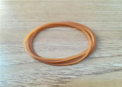 China Waterproof Amber Small Rubber Bands / Money Rubber Bands 30-90 Shore A Hardness for sale