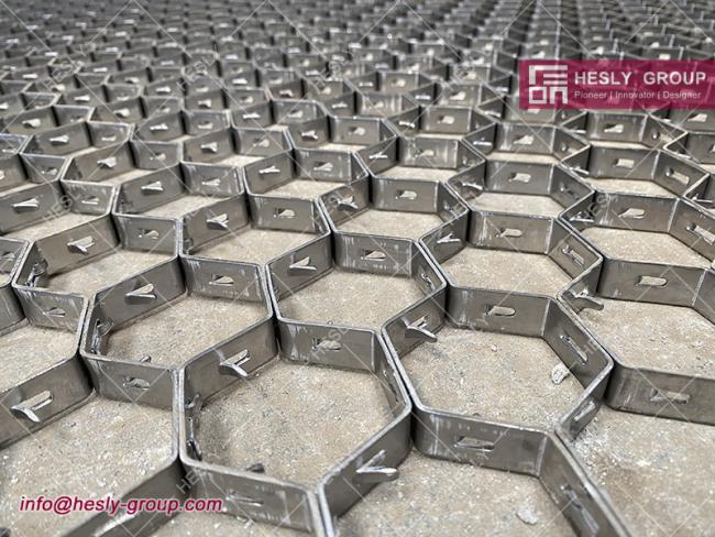 refractory lining hexagonal metal grating