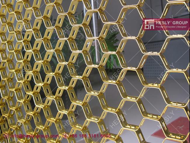 brass hexmetal mesh