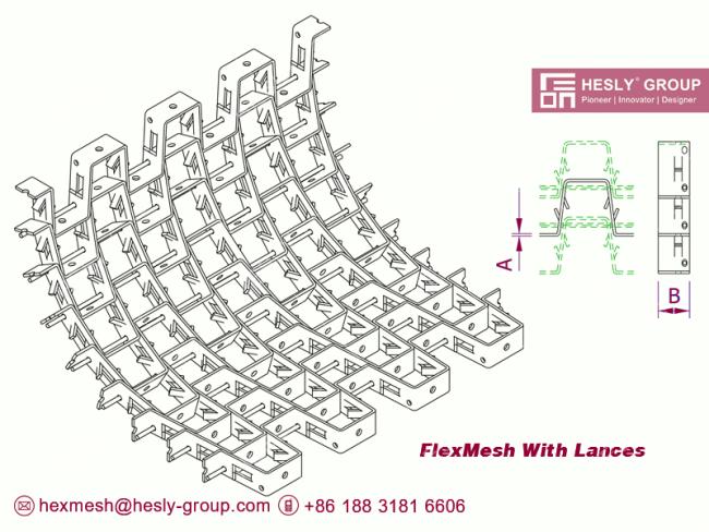 flexible mesh with lances