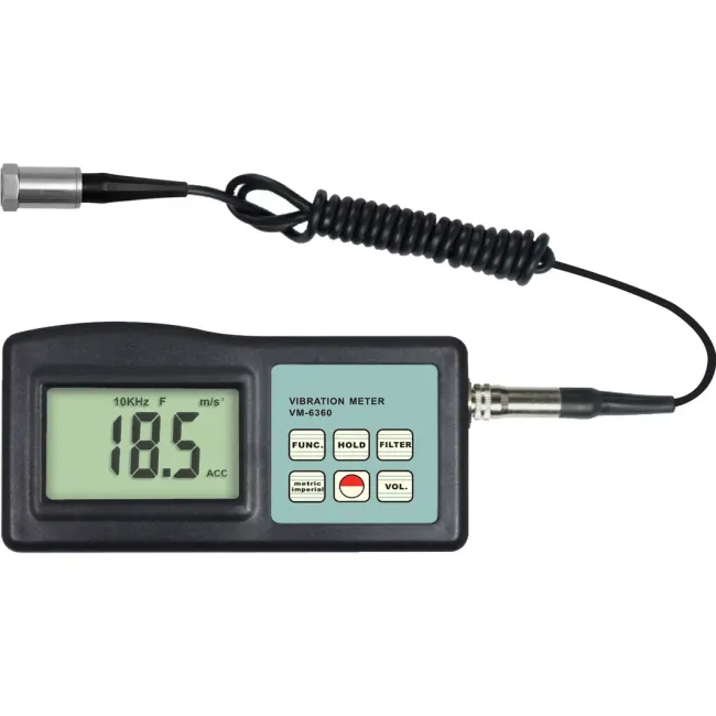 VM-6360 Digital Vibration Meter measurement display
