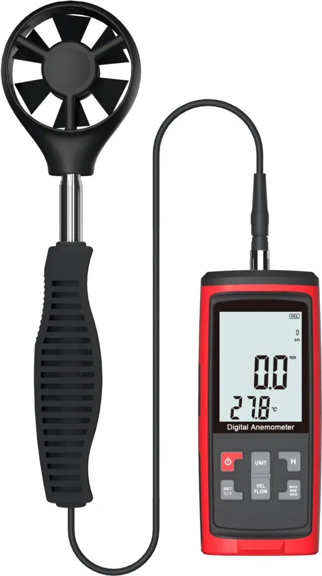 GT8915 Anemometer in use measuring airflow