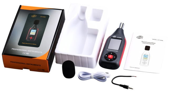 GT1355B Sound Level Meter with IPS color screen and DC output