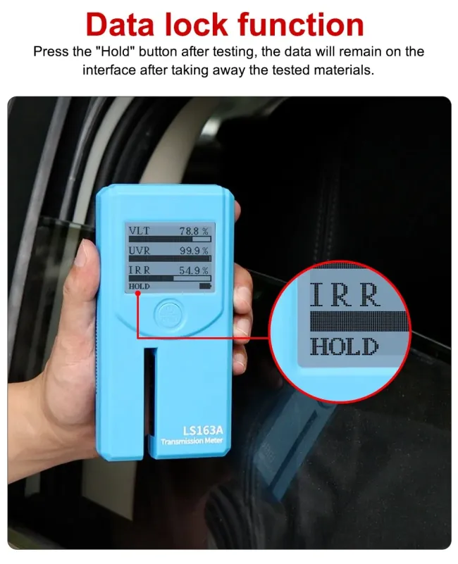 Ls163 Ls163A Portable Rotatable Screen Window Tint Film Tester Glass Car Window Tint Meter Solar Film Tester