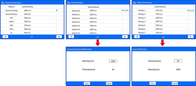 Three sound velocity mode options