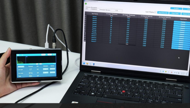 PC software interface for data management