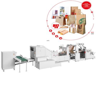 China Fully Automatic Square Bottom Bread Paper Bag Machine 380-1050mm Roll Width for sale
