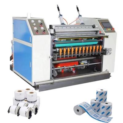 China Full Automatic Thermal POS ATM Paper Slitting Machines With Coreless Reiwnd for sale