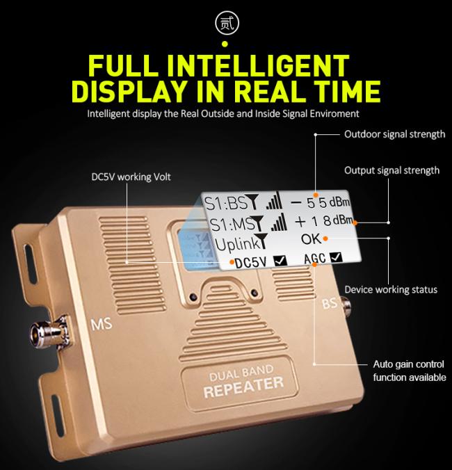Dual Band Signal Booster side view showing compact design