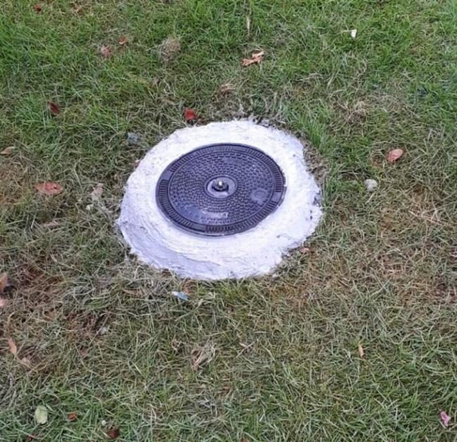 SMC Round Manhole Cover , Composite EN124 Sewer Cap Cover Light Capacity 1
