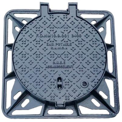 China Heavy Duty Ductile Iron Manhole Cover And Frame 54kg Anti Slip EN124 for sale
