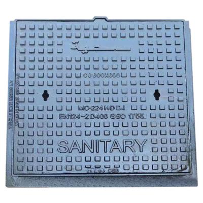 China Square Anti Theft Manhole Cover , Ductile Iron Manhole Cover With Lock for sale