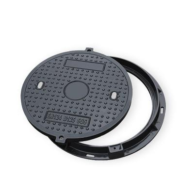 China Customizable FRP Manhole Cover EN124 500mm Lockable Sewage Plate for sale