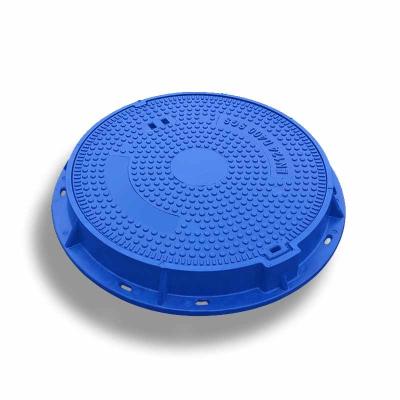 China 600mm FRP Manhole Cover Blue Reinforced Protection For Underground Access for sale