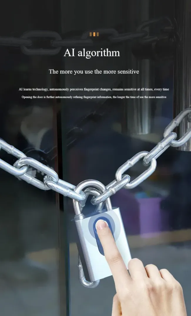 Outdoor Waterproof Bluetooth Fingerprint Padlock Cabinet Smart Remote Control Warehouse