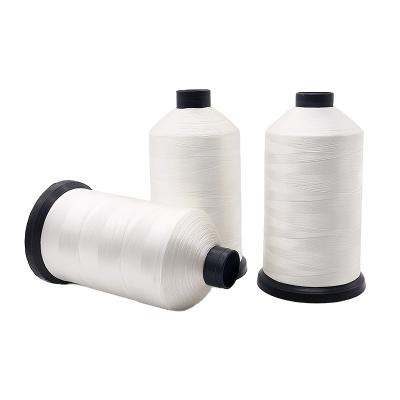 China Cone material Plastic 210d/3 White Polyester Sewing Thread For Quilting Machine for sale
