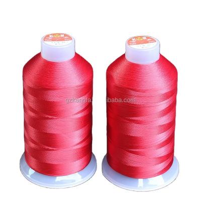 China Plastic cone 100% continuous filament polyester thread TEX70 for crochet Free Sample for sale