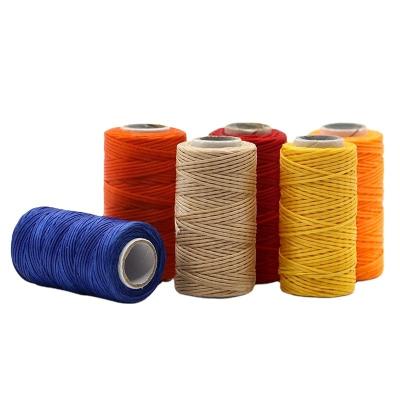China OEM/ODM Accepted Waxed Cords Polyester Sewing Thread for Leather Macrame DIY Bracelets for sale