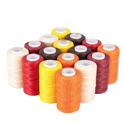 China Small Roll 150d 0.8mm 30meters Spun Wax Thread for Hand-woven Bags and Bracelets for sale