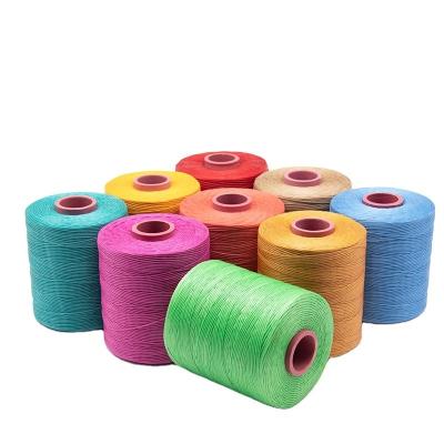 China 260m Leather Sewing Flat Wax Thread in 0.8mm Thickness with 240 Color Options for sale