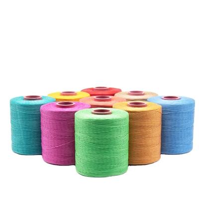 China 100% Polyester Nylon Waxed Thread For Sewing Shoes Dyed Color for sale